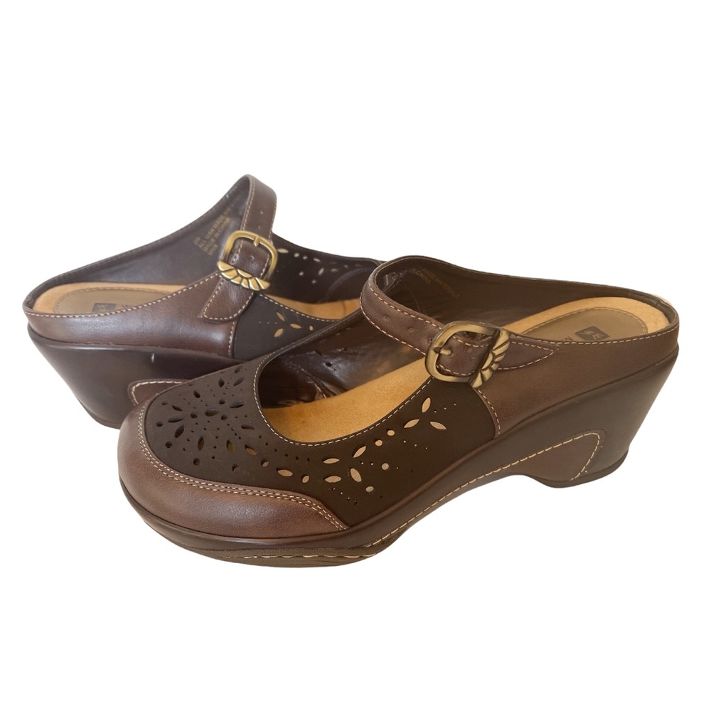 White Mountain, Brown, Clog/Mule Shoes Size 9w Gem